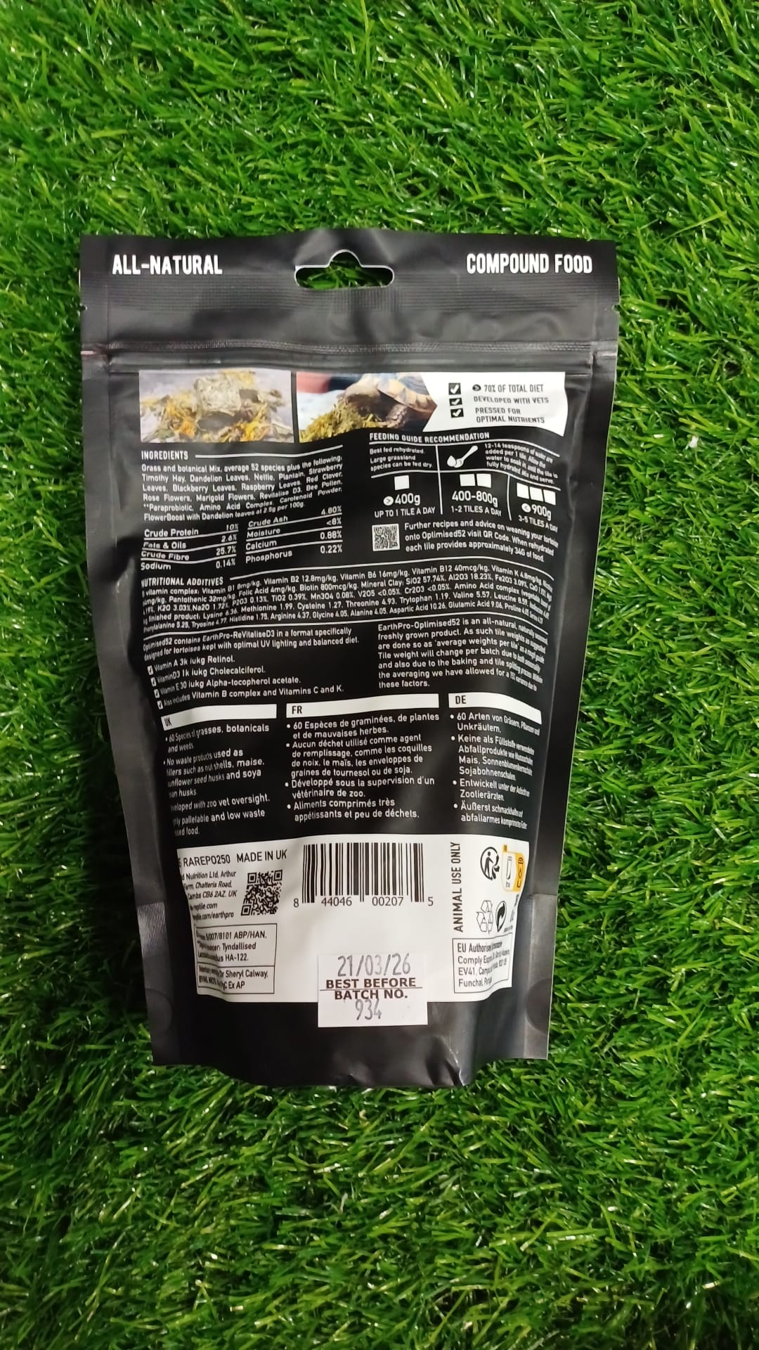 Tortoise Food Freshy Pressed by Arcadia