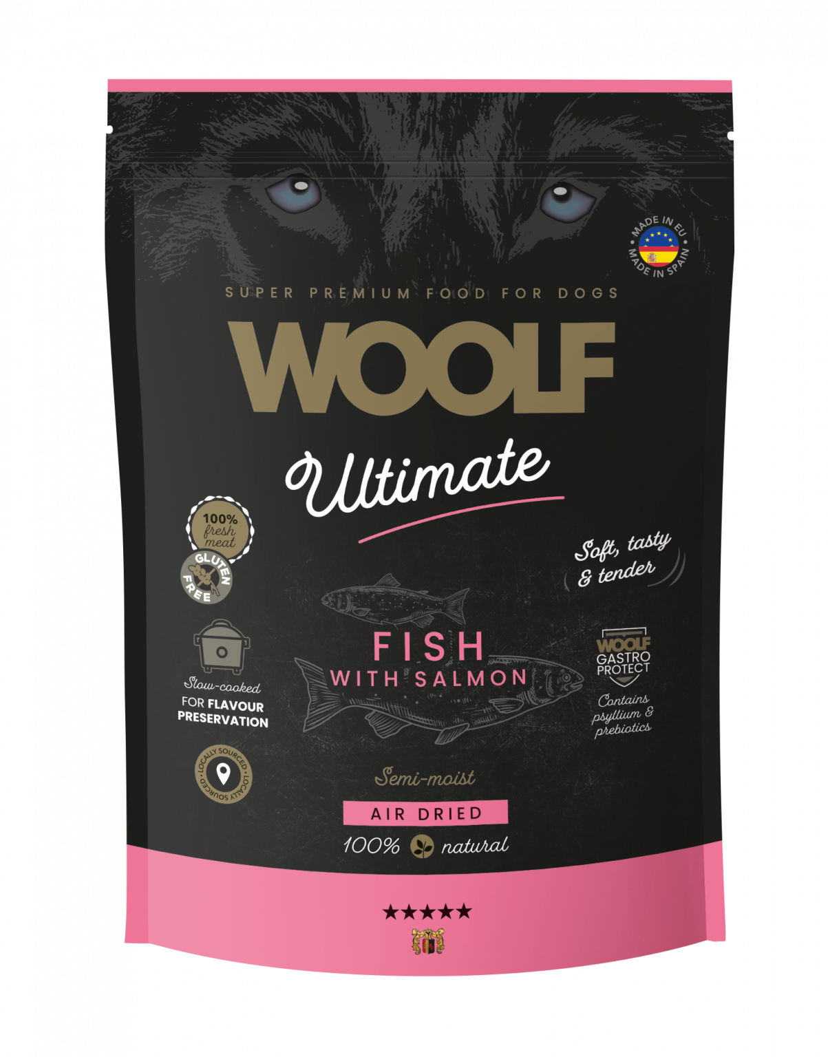 Woolf Ultimate Fish With Salmon Air Dried Semi Moist Dog Food